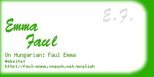 emma faul business card